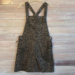 Art Class Leopard Overalls Jumper Dress Size XXL (Fits like L)- NWT